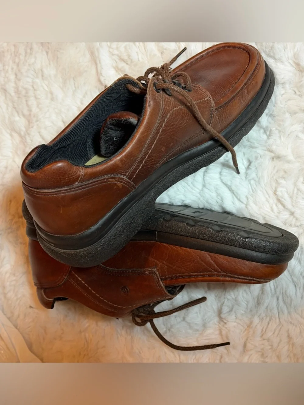 Men's Brown Vintage Brown Leather Work Shoes